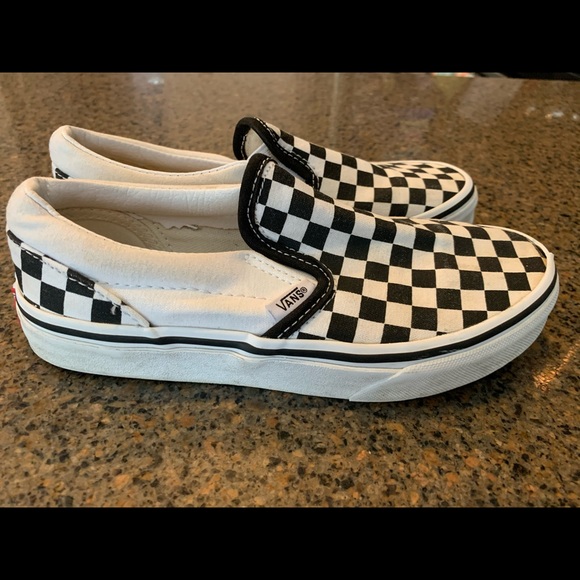 black and white checkered vans for girls
